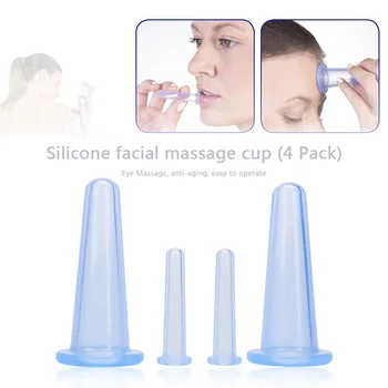1 комплект силиконовых банок-всасывателей Вакуумная массажная чашка для лица для тела, для расслабления ног и рук, инструмент для массажа здоровья