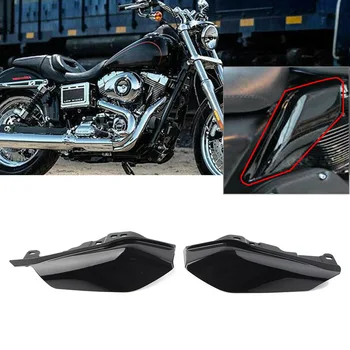 1 пара мотоциклетных ABS Воздухоотражающих элементов средней рамы, Ветрозащитная накладка для Harley Davidson Touring 2017 2018 2019 2020, Черный глянец