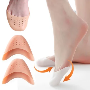 1 Пара силиконовых накладок для защиты пальцев ног, противоизносный чехол для пальцев ног, Обезболивающие неабразивные стельки для ног, Неабразивные стельки для ног