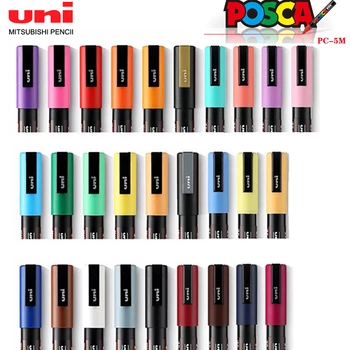 1 шт. Маркеры для рисования Uni Posca, Medium Point PC-5M, 29 цветов, художественная наскальная живопись, граффити, рекламные ручки в стиле аниме