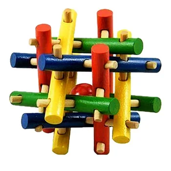 1 Шт. пазл креативный 3D Kongming Lock Китайские традиционные игрушки Уникальный деревянный пазл Классический интеллектуальный куб Развивающие игрушки