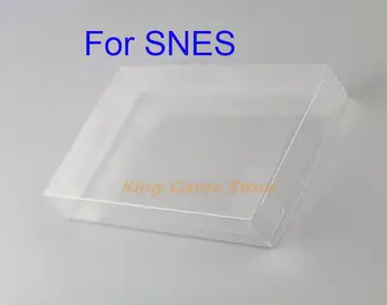 10 шт./лот Сменный Прозрачный чехол для картриджей SNES, защитный чехол для игр, пластиковый чехол для домашних животных для игровых коробок Nintend
