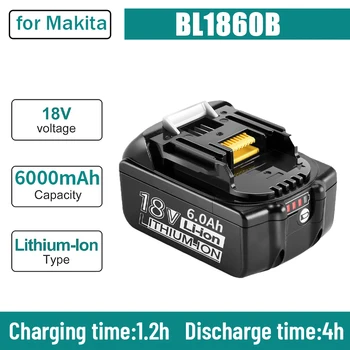 100% Оригинал Для Makita 18V 6000mAh Aufladbare Power Werkzeuge Batterie mit LED Литий-Ионный Эрзац LXT BL1860B BL1860 BL1850