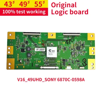 100% Оригинальная Тестовая работа V16_49UHD_SONY 6870C-0598A T-CON Плата для Sony LG 43 