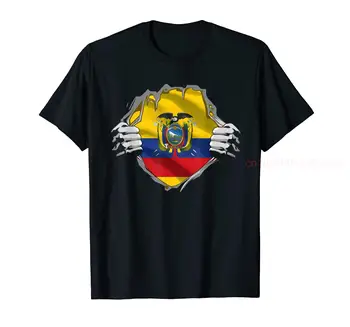 100% Хлопок, футболка с флагом Super Ecuadorian Heritage, Гордые корни Эквадора, Мужские И женские футболки УНИСЕКС, Размер S-6XL