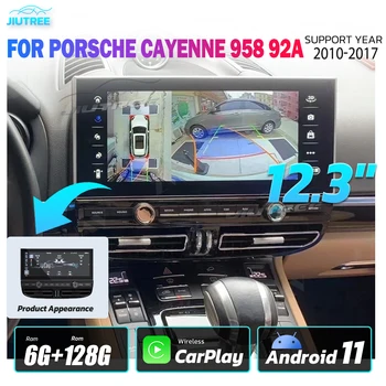 12,3-дюймовый Android11 для Porsche Cayenne 958 92A 2011-2017 Автомобильный GPS-навигатор, мультимедийный плеер, автомагнитола с 6 + 128 Г головного устройства.