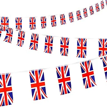14*21 см 60 шт./лот флаги Великобритании овсянка Строка Соединенного Королевства Треугольный Флаг Овсянки Фестиваль Вечеринка Праздник
