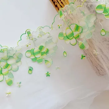 14 ярдов Изысканной вышивки Кружевная отделка DIY Свадебная детская одежда Ткань Домашний текстиль Отделка дивана