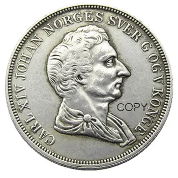 1844 Норвегия 1/2 Speciedaler Копировальные монеты с серебряным покрытием