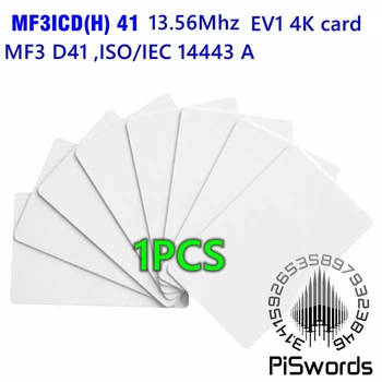 1ШТ M3 IC D41 4K MF3ICD (H) 41 13,56 МГц ISO14443A пвх NFC RFID пустая карта