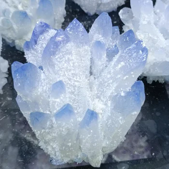 1шт натуральных кристаллов красивый синий призрачный фантомный кварцевый образец кластера украшения дома ремесла подарки