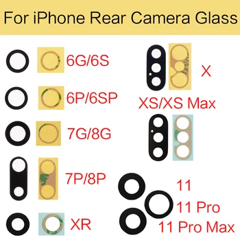 1шт Стекло Задней Камеры Для iPhone 6S 7 8 Plus X XR XS 11 Pro Max Крышка Задней Камеры Объектив 3 М Наклейка Держатель Запчасти