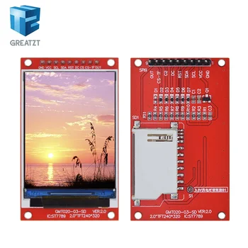 2,0-дюймовый TFT-Дисплей Drive IC ST7789V 240x320 Матричный SPI-Интерфейс для Полноцветного ЖК-дисплея Arduio С SD-картой