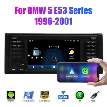 2 Din Android Автомобильный Радиоприемник Для BMW 5 Серии E53 1996-2001 Автомобильный Стерео Автомобильный Мультимедийный Видео DVD-Плеер GPS Навигация Carplay