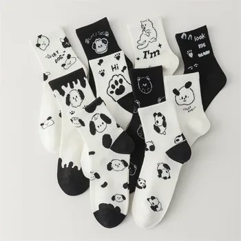 20 ШТ = 10 пар милых женских носков Носки с мультяшными животными, модные носки Kawaii, Повседневные носки Happy Harajuku