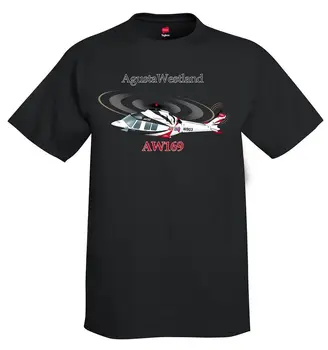 2019 Новая Модная Мужская футболка С коротким рукавом Agustawestland Aw169 Helicopter В фирменном стиле - Персонализированная С Вашими футболками