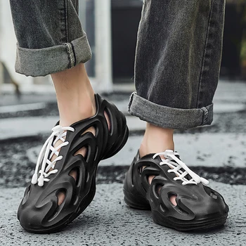 2022 Мужская обувь Весенние Тапочки Модные Уличные кроссовки Дышащая Повседневная пара Пляжные сандалии Вьетнамки Обувь Тапочки