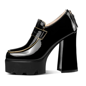 2023 Новые модные женские туфли-лодочки Роскошные демисезонные Пикантные кожаные туфли на платформе Женские дизайнерские туфли на сверхвысоком каблуке Черный, белый