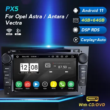 2Din Android 11 Автомобильный CD DVD Плеер Для Opel Vectra C Zafira B Corsa D C Astra H G J Meriva Vivaro Мультимедиа GPS Навигация Радио