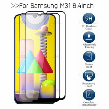 2ШТ Защитное Стекло Для Samsung M31 Glas Закаленное Sansung samsong sumsung m31 m 31 31m Защитная пленка для экрана m315f 6,4