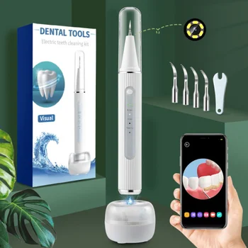 3-скоростной визуальный ультразвуковой электрический очиститель зубов, Стоматологический инструмент для чистки зубов, удаление зубного камня, Зубной камень, водяная зубочистка