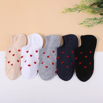 5 пар дышащих крутых хлопчатобумажных носков Для женщин с принтом Каваи 