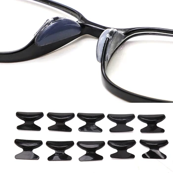 5 пар полезных мягких силиконовых накладок для носа для очков, нескользящие очки, солнцезащитные очки, Черные Белые накладки для носа, аксессуары для очков