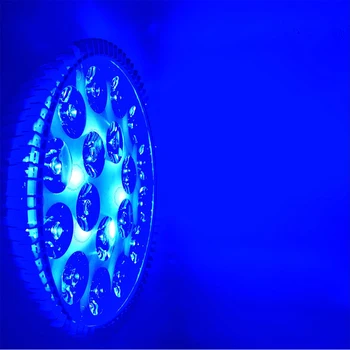 54 Вт чистая синяя 450-нм светодиодная лампа PAR38 E27 для выращивания овощей, рифовых аквариумов, светодиодных терапевтических ламп