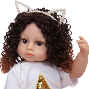 55 СМ Кукла Реборн Силиконовая Для Всего Тела Reborn Baby Girl Куклы Реалистичные Для Малышей Игрушки Для Купания Детей Подарок На День Рождения