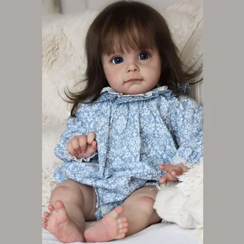 55 см Мэгги 3D Раскрашенная Кукла Бебе Реборн muñecas reborn reales para niñas muñeca бебе реборн куклы реборн
