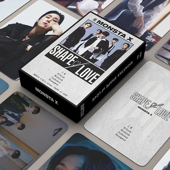 55ШТ Kpop MonstaX Shape of Love Lomo Card Фотокарточка Группы Новый альбом Fanasia Открытка HD Печать фотоальбома K-pop Lomo Card