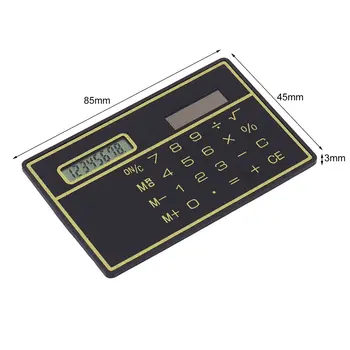 8-значный ультратонкий калькулятор солнечной энергии с сенсорным экраном, дизайн кредитной карты, портативный мини-калькулятор для бизнес-школы