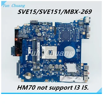 A1892857A A1883850A DA0HK5MB6F0 MBX-269 ОСНОВНАЯ плата для Sony VAIO SVE15 SVE151 Материнская плата ноутбука HM70 SJTNV не поддерживает i3 i5