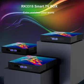 A95X R3 RK3318 Домашний ТВ-бокс 16G /32G / 64G ТВ-приставка 4K 1080P WiFi 2.4G / 5G Smart Network TV Box для Android 10.0 US / UK Plug
