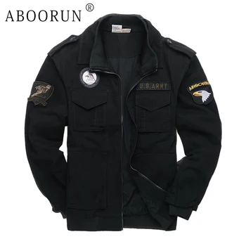 ABOORUN Мужские военные флисовые куртки-карго с несколькими карманами, тактические пальто, повседневная верхняя одежда на открытом воздухе