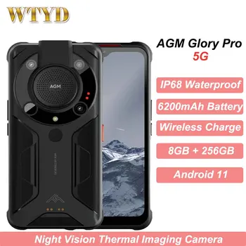 AGM Glory G1 Pro 5G Прочный Телефон 6,53 ' 8 ГБ 256 ГБ Восьмиядерный Android 11 Тепловизионная Камера Ночного Видения 6200 мАч NFC Смартфон