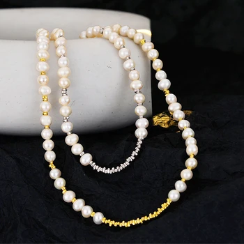 Amaiyllis S925 Стерлинговое серебро, Легкий Роскошный Жемчужный браслет, ожерелье, Нишевое Модное ожерелье из пресноводного жемчуга с бисером, набор браслетов