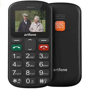 Artfone CS181 GSM 2G Большой Голосовой мобильный телефон с большой кнопкой для пожилых людей с одним ключом SOS Bar Мобильный телефон для пожилых людей с двумя SIM-картами Факел Без русского языка