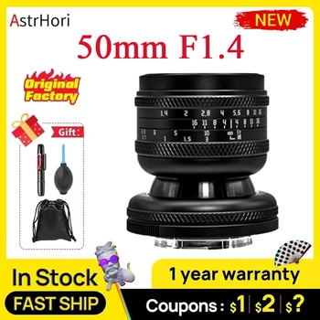AstrHori 50 мм F1.4 Полнокадровый Объектив камеры с ручной фокусировкой с наклоном и сдвигом для Sony E для Canon R RF M4/3 Nikon Z Fuji X Leica L