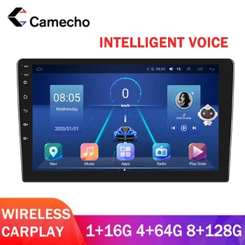 Camecho 8 ядер Android 10 2 Din Автомобильный Радио мультимедийный видеоплеер 9 дюймов 8 + 128 Г 4 + 64 Г навигация GPS DSPaudio Мультимедийный плеер
