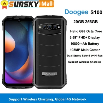 DOOGEE S100 20 ГБ 256 ГБ Прочный Телефон Камера Ночного Видения 10800 мАч 6,58 