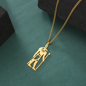 Dreamtimes Готическое Египетское ожерелье с кулоном Сета из мифологии из нержавеющей стали, ожерелья для мужчин, винтажные ювелирные изделия