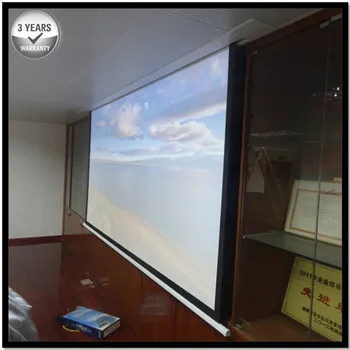 E6HWA 16: 9 HDTV Матово-Белый Встроенный В Потолок Моторизованный Выдвижной Проекционный Экран с несколькими Элементами управления для Умного Дома