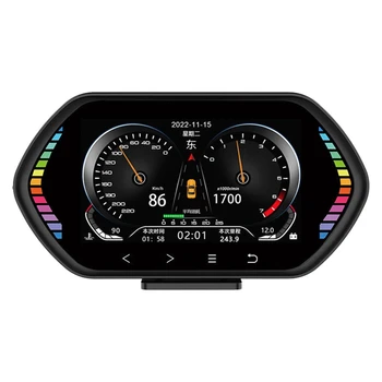 F12 Универсальный головной дисплей HUD OBD2 GPS Спидометр Интеллектуальный измеритель наклона Автомобильные Аксессуары