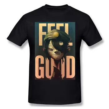 Feel Good Gorilaz Винтажная крутая футболка Уличная одежда из хлопка с круглым вырезом и коротким рукавом на заказ