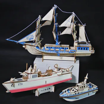 FEOOE Stall 3D головоломка ручной работы Деревянная собранная модель лодки Головоломка Diy Креативная игрушка в подарок Деревянные игрушки WL