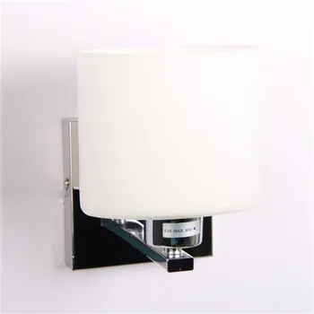 ICOCO Высококачественный современный настенный светильник Крышка Стеклянная форма Хромированная лампа бра абажур для коридора гостиной