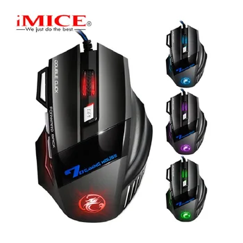 IMICE X7 Dark Knight 7-Кнопочная Проводная Мышь Dazzle RGB Esports USB Gaming с Магнитным Кольцом с защитой от помех 2400 точек на дюйм