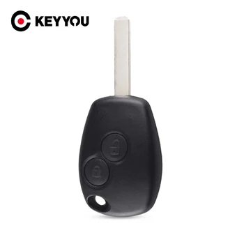 KEYYOU Новый сменный 2 кнопочный брелок с дистанционным управлением чехол неразрезное лезвие для Renault Modus Clio 3 Twingo Бесплатная доставка