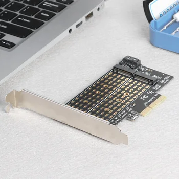 M.2 Адаптер NVME к PCIE, ключ M + B NGFF SSD, карта расширения PCI-E 3.0 X4 SATA